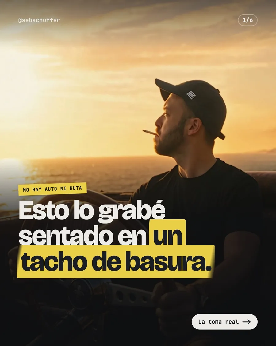 Esto lo grabé sentado en un tacho